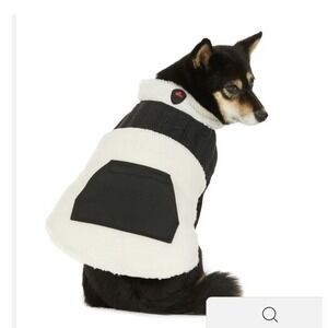 Pajar Pup Mixed Media Sherpa‎ Dog Jacket Black M New